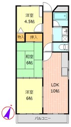 御殿場駅 徒歩20分 3階の物件間取画像